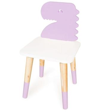 Imagem de Cadeira Infantil de Madeira Dinossauro (Lilás)