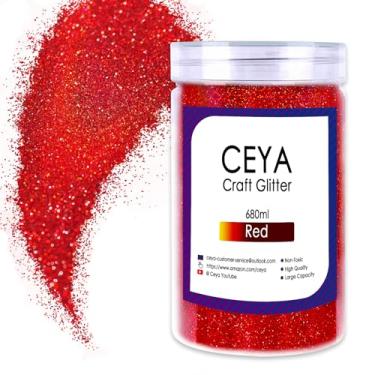 Imagem de Ceya Glitter em pó holográfico ultrafino, 0,5 kg/500 ml, glitter vermelho a laser, 1/325.1 cm 0.0 cm 0.0 cm, 0,2 mm, glitter a granel para geleca de resina, joias, pintura de unhas, maquiagem,