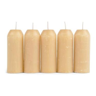 Imagem de UCO Cera de abelha natural de 12 horas, velas de emergência de longa duração para lanterna de vela, pacote com 5