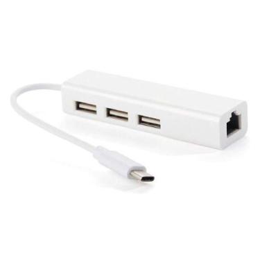 Imagem de Cabo Adaptador Tipo C Para Rede Ethernet Rj 45 Usb - Lelong