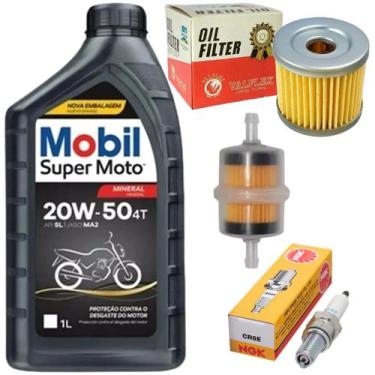 Imagem de Kit Revisão Suzuki Yes 125 Óleo Mobil 20w50, Filtros e Vela