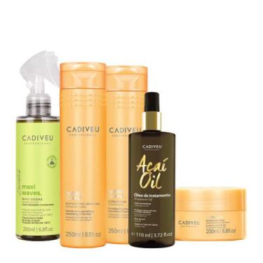 Imagem de Kit Cadiveu Professional Nutri Glow Shampoo Condicionador Máscara Maxi