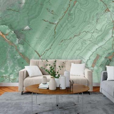 Imagem de Papel de Parede Painel 3D Mármore Carrara Verde 3M Claro Revestimento 