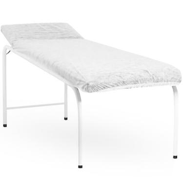 Imagem de Lençol Descartável BRANCO com elástico TNT 30 Unidades P/Maca de 1,80 x 0,60M - 3 Pacotes com 10 unidades cada