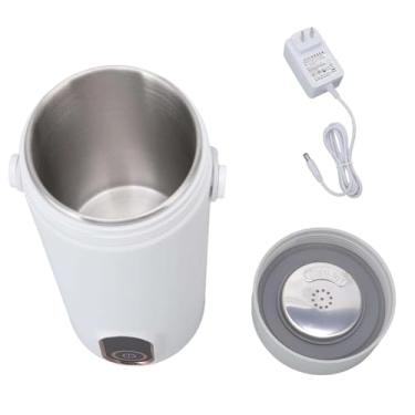 Imagem de Mini caneca elétrica de chá para carro, mini chaleira de 400ml com 4 predefinições variáveis, massa recarregável de 27000mAh, fervura rápida de 10 minutos, desligamento automático em aço inoxidáv