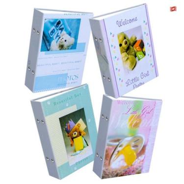 Imagem de Kit Bebê 4 Albuns Fotográficos Total 480 Fotos 10X15 Urso - Clip