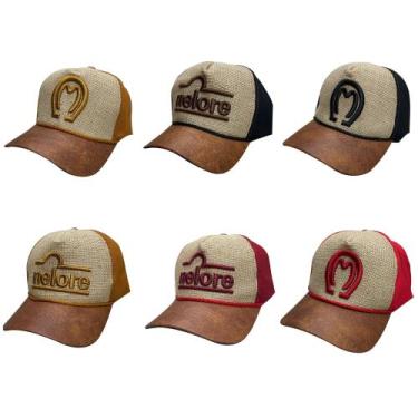 Imagem de Kit 10 boné aba curva country sertanejo rodeio variedade vaquejada - B