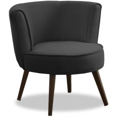 Imagem de Poltrona para Sala e Escritório Decorativa Lara - Konfort, Veludo Cinz