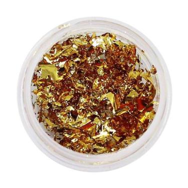 Imagem de Novo foil folhas de ouro 3 tons decoração unhas - dourado - MIX DA JO 