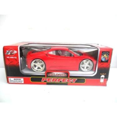Imagem de Carrinho Controle Remoto Ferrari corrida LEDs Vermelho. - toys