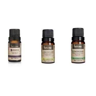 Imagem de Kit 3 Oleo Essencial Lemongrass-Limão Siciliano-Lavanda - Via Aroma