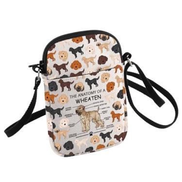 Imagem de HOLLP Bolsa tiracolo Wheaten Terrier Lovers Gift The Anatomy of A Wheaten Veterinary Small Sling Bag, Trigo