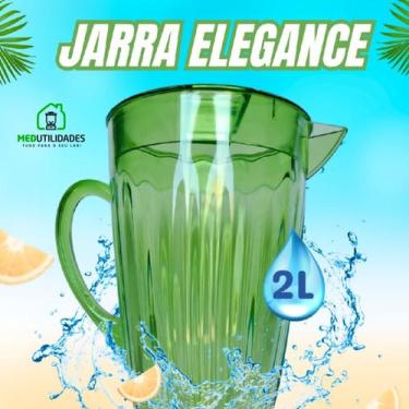 Imagem de Jarra Chique 2l Elegance Para Suco Agua ROSA/ AZUL/VERDE/CRISTAL  - Mi