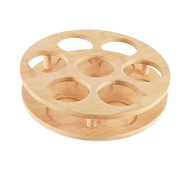 Imagem de Generic Organizador de xarope de café giratório para 7 garrafas, bandeja de exposição prática, organizador de sabores para cafeterias, estações de bebidas,