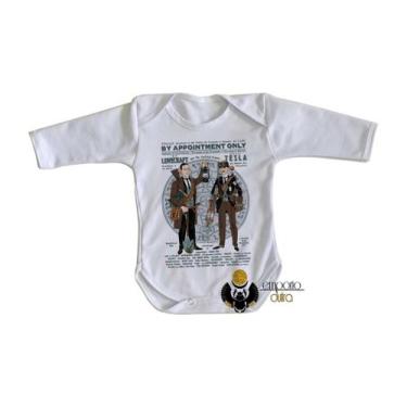Imagem de body nenê criança roupa bebê manga longa Tesla Lovecraft  - Empório Du