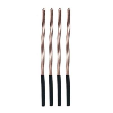 Imagem de Vela Palito Torcida Rose Gold 15 cm - 1 unidade Pct. c/ 4 unds. - Silv