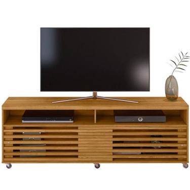 Imagem de Bancada Frizz Cross TVs Até 65 Cumaru 396039 Madetec