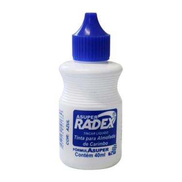 Imagem de Tinta Almofada para Carimbo Azul 40ml Alto Rendimento - Radex