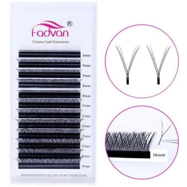 Imagem de Cílios fios yy curvatura D MIX volume brasileiro Fadvan