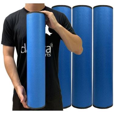 Imagem de Kit 3 Rolos Massagem Liberação Miofascial 60x12cm DF1078  Azul Royal D