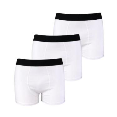 Imagem de Kit com 3 Cuecas Boxer Box Try Basics Algodão Cotton Lisa Básica Casua