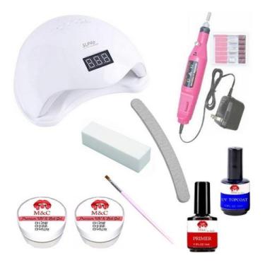 Imagem de Kit Unhas Gel Porcelana Acrigel Fibra Banho De Gel Completo 1024 - Mak