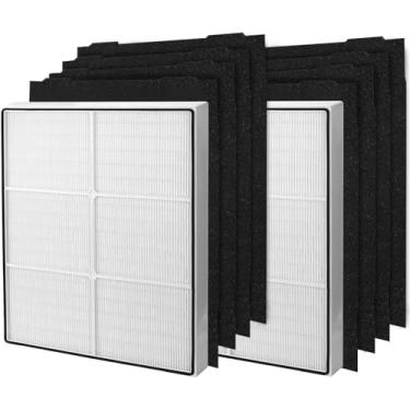 Imagem de CHAMONNY Substituição de filtro AP510 e AP450, compatível com purificador de ar Whirlpool Whispure 1183054K 8171434K AP450 AP510 AP300 AP350 WP500 WP1000 (2 filtros HEPA + 8 pré-filtros)
