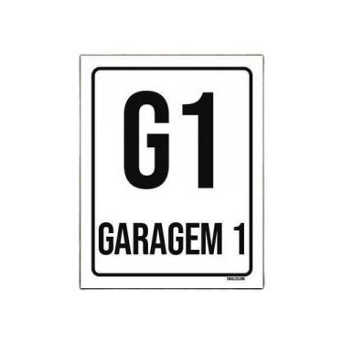 Imagem de Placa Sinalização Ambiente Indicativo G1 Garagem 1 27X35 - Sinalizo