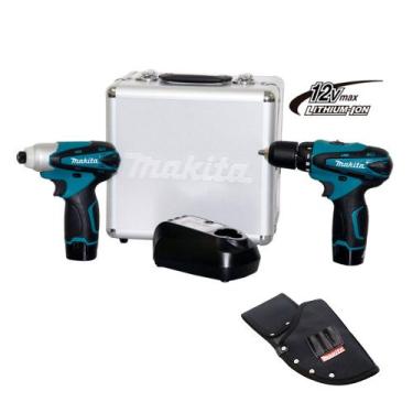 Imagem de Kit Furadeira e Parafusadeira de Impacto 12V LCT204 Makita e Coldre Po