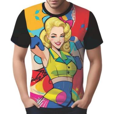 Imagem de Camisa Camiseta Tshirt Estampa Mu.lher Loira Pop Art Moda 9 - Enjoy Sh