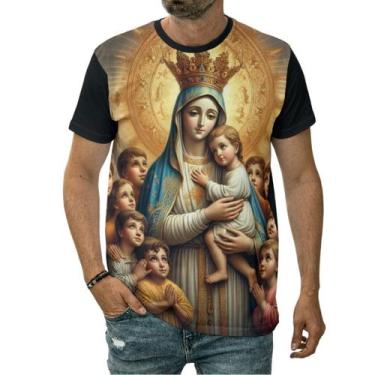 Imagem de Camiseta Nossa Senhora Aparecida Padroeira Do Brasil Amor - Darkwood, 