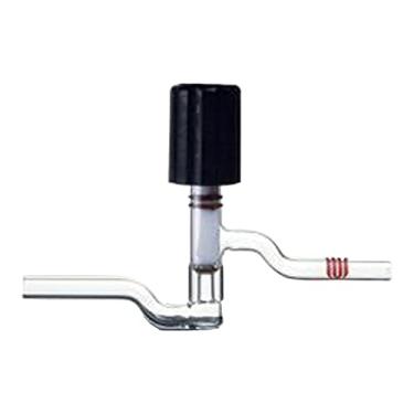 Imagem de Kemtech America Válvula de alto vácuo S560004 Synthware, 180 graus, tamanho 0-4 mm, braço lateral OD 9 mm