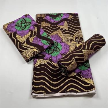 Imagem de Tecido cera dourada africana algodão material rapper Batik Ankara original de alta qualidade novo material pagne manutenção para costura (como imagem-13)
