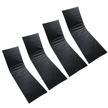 Imagem de Colchonete Almofada Espreguiçadeira De Piscina Liso Preto Impermeável 4 unidades