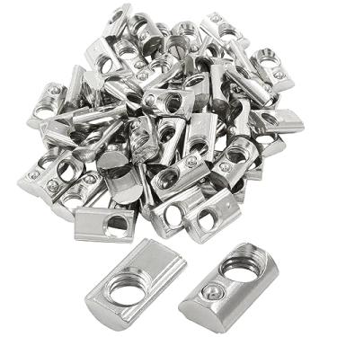 Imagem de Zorveiio 50 peças série 2020 rolo meio redondo na mola M6 T Nuts, rolo em mola T ranhura, porcas de mola M6 T sortido porca de fixação para perfil de alumínio, impressora 3D, roteador CNC