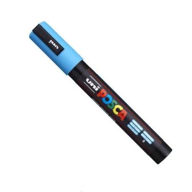 Imagem de Caneta Posca PC-5M UniBall Unidade, Azul Claro