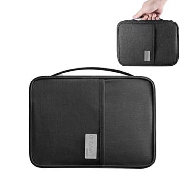 Imagem de Organizador de documentos de viagem, bolsa de armazenamento de documentos multifuncional à prova d'água, suporte de cartão de passagem aérea de grande capacidade, porta-cartões de documentos de