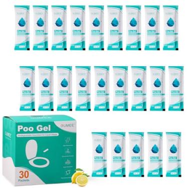 Imagem de OUMEE Pacote com 30 gel de cocô para vaso sanitário portátil, pó de vaso sanitário de acampamento para sacos de penico, gel ecológico absorvente, pacotes de gel de banheiro portáteis para atividades