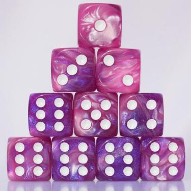 Imagem de Conjunto de dados acrílico 16mm 10PC D6 para jogos de mesa RPG MTG DND