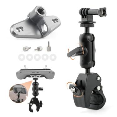 Imagem de Suporte de bicicleta RC RC2 adaptador de montagem para DJI Air 3/Mini 4 Pro/Mini 3 Pro Controle Remoto Ciclismo Motocicleta Suporte de Braçadeira Suporte de Braçadeira 360° Dual Ball Head Base Remote