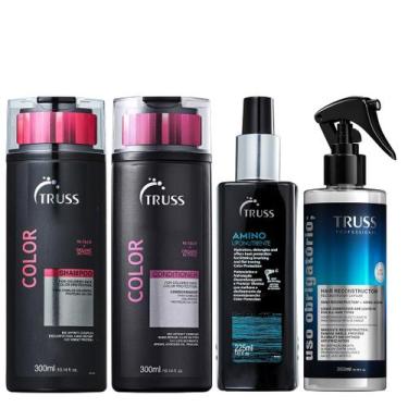 Imagem de Truss Color Kit Shampoo Condicionador Amino e Uso Obrigatório Reconstr