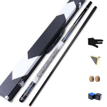 Imagem de Taco de Bilhar de Alta Performance, fibra de carbono Durável, Design Exclusivo e Construção Precisa para Jogadores Profissionais (B Tacos de bilhar e acessórios+ barril box, 12.5mm)