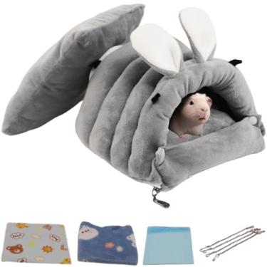 Imagem de Cama para hamster para animais de estimação fofos, rede de brinquedo, porquinho-da-índia, rede de porquinho-da-índia, para porquinhos-da-índia, chinchila, cama de animal de estimação para esquilos,