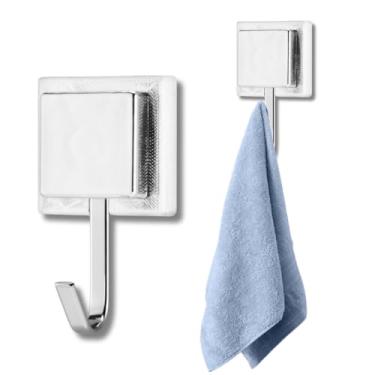 Imagem de Gancho Suporte Para Pendurar Toalha ou Panos de Cozinha, Fixo Fita Dupla Face 3m Cromado
