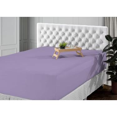 Imagem de Lençol Avulso com Elástico 400 Fios Micropercal Premium, Toque Acetinado e Proteção Antialérgica | Disponível King, Queen, Casal e Solteiro (Lilais, Solteiro)