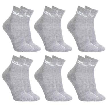 Imagem de Kit 6 Pares Meias Wilson Cano Médio Feminino 34-38, Cinza