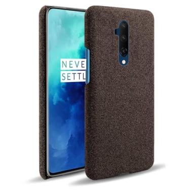 Imagem de Capa para Oneplus 7 Pro,Capa desenhada em lona,Case Protetora Ultrafina com Empunhadura Macia,Design em Tecido Antichoque e Antiarranhões-Brown