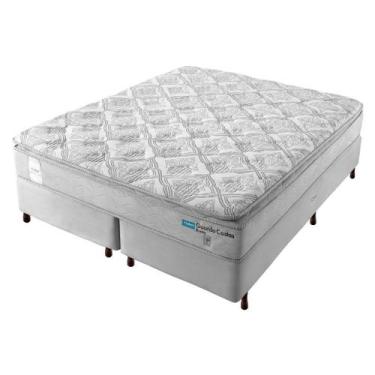 Imagem de Conjunto Box King Mola Probel Roma (193x203x56cm) Branco, Branco, King