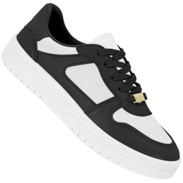 Imagem de Tenis Moleca 5791.110 Feminino, Preto branco, 35