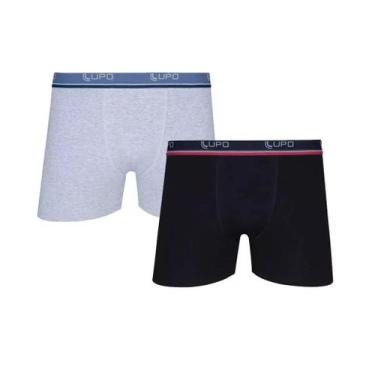 Imagem de Kit 2 Cuecas Boxer Algodão c/ elastano 523 088 Lupo Original, 940, Pre